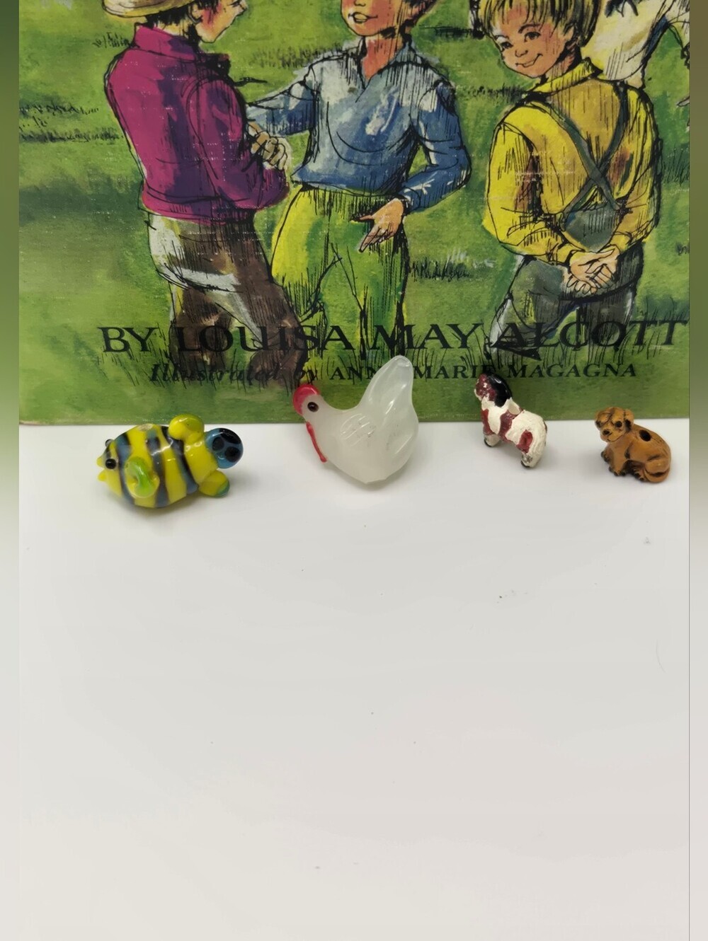Bead Lot Glass And Resin Mini Animal Beads Tropical Fish Chicken Horse Dog